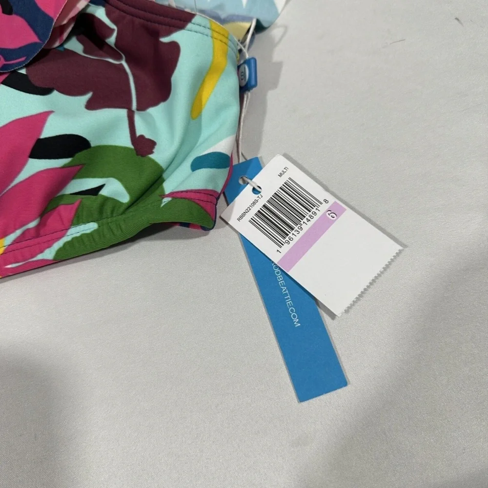 NWT $85 Bleu Rod Beattie [ 6 ] On A Brighter‎ Note Ruffle One Shoulder Top